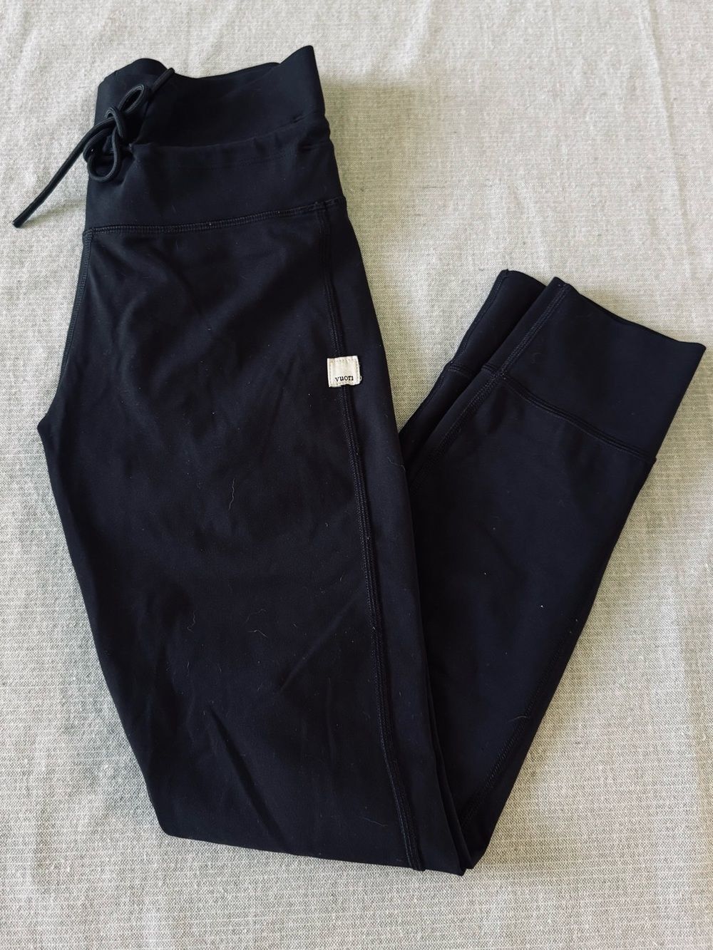 Vuori Soft Black Cropped Drawstring Jogger Leggings Pants S